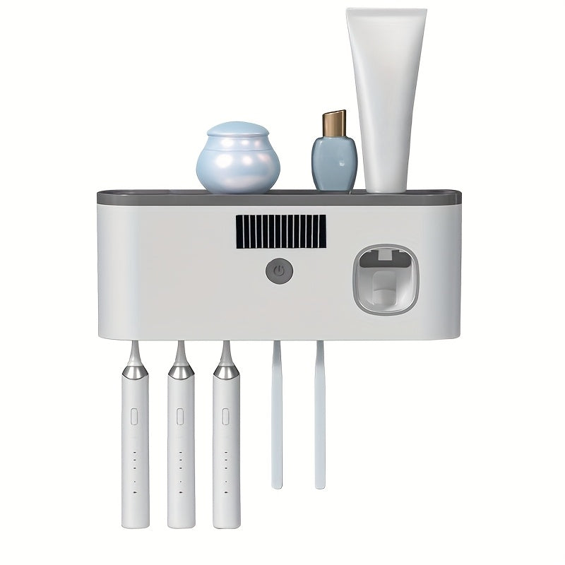 Revora GlowMount™ – Smart UV Toothbrush Dispenser & Sanitizer