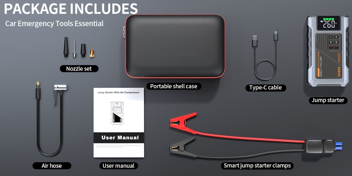 Revora 2-in-1 Emergency Jump Starter & Tyre Inflator