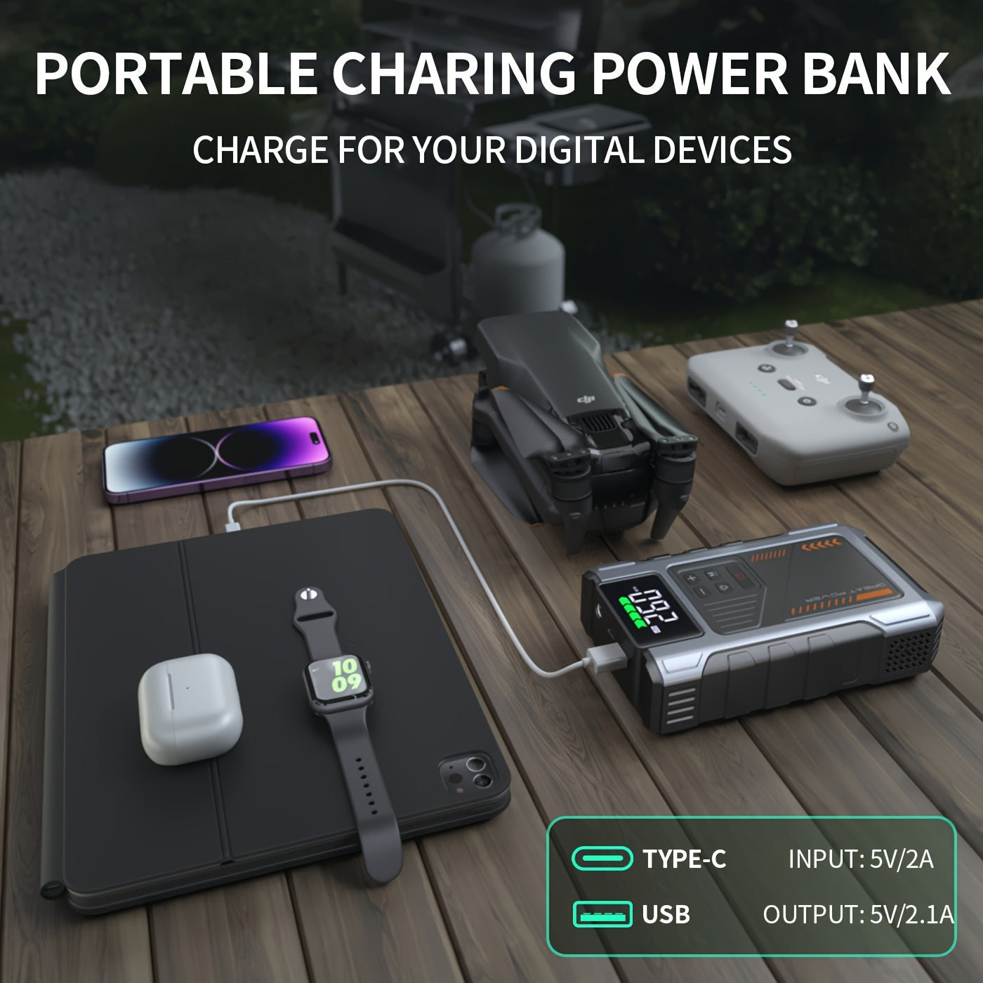 Revora 2-in-1 Emergency Jump Starter & Tyre Inflator