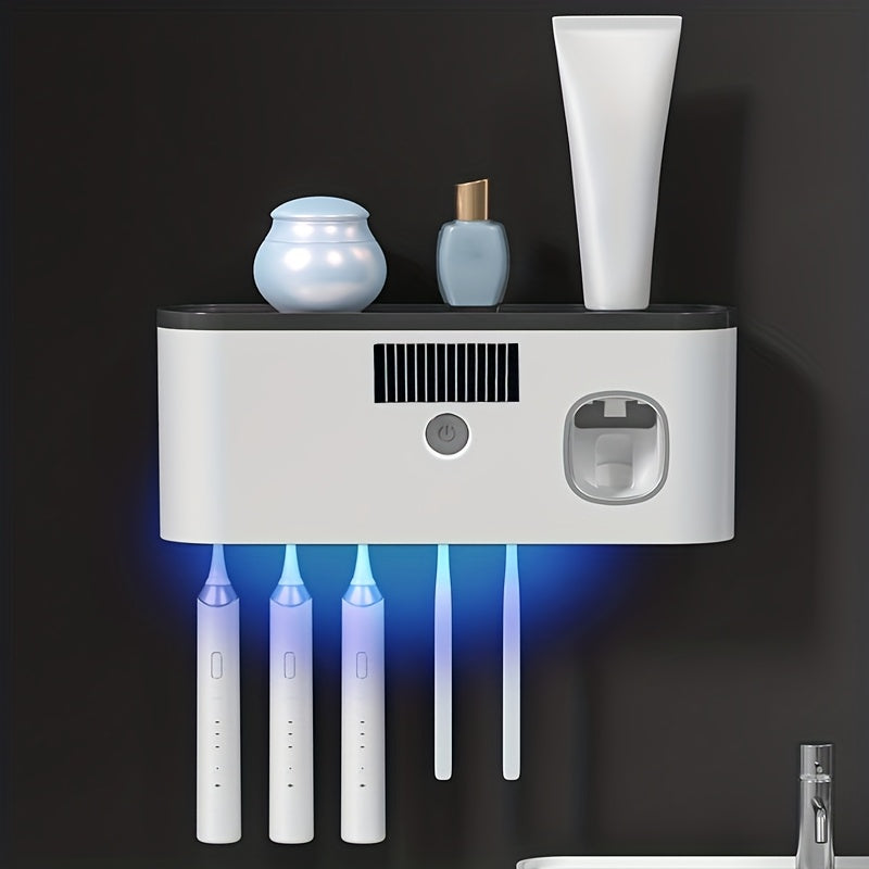 Revora GlowMount™ – Smart UV Toothbrush Dispenser & Sanitizer