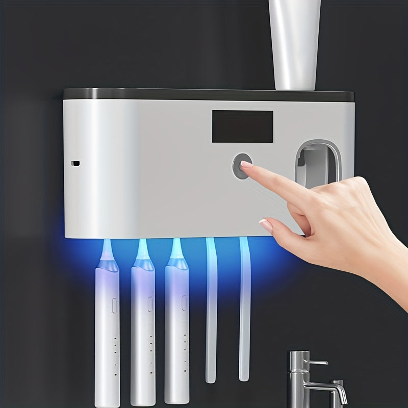Revora GlowMount™ – Smart UV Toothbrush Dispenser & Sanitizer