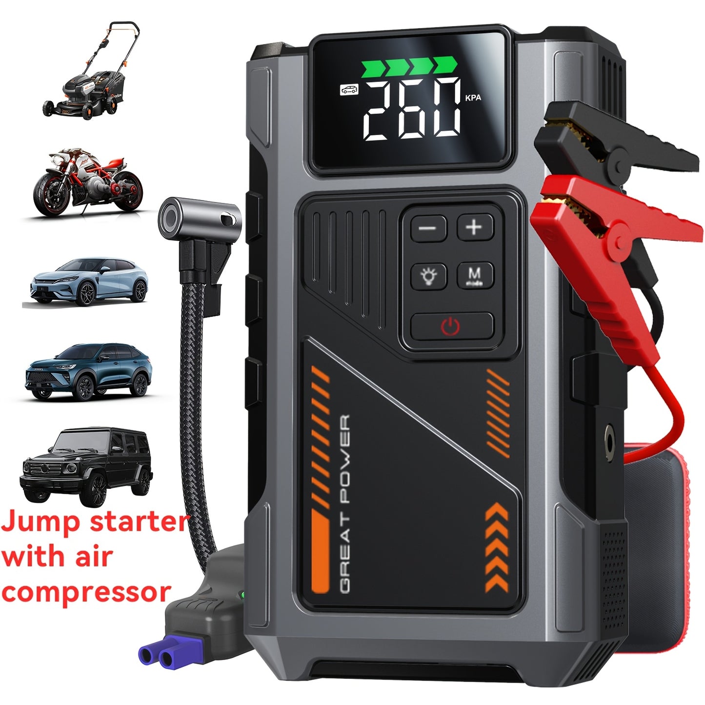 Revora 2-in-1 Emergency Jump Starter & Tyre Inflator