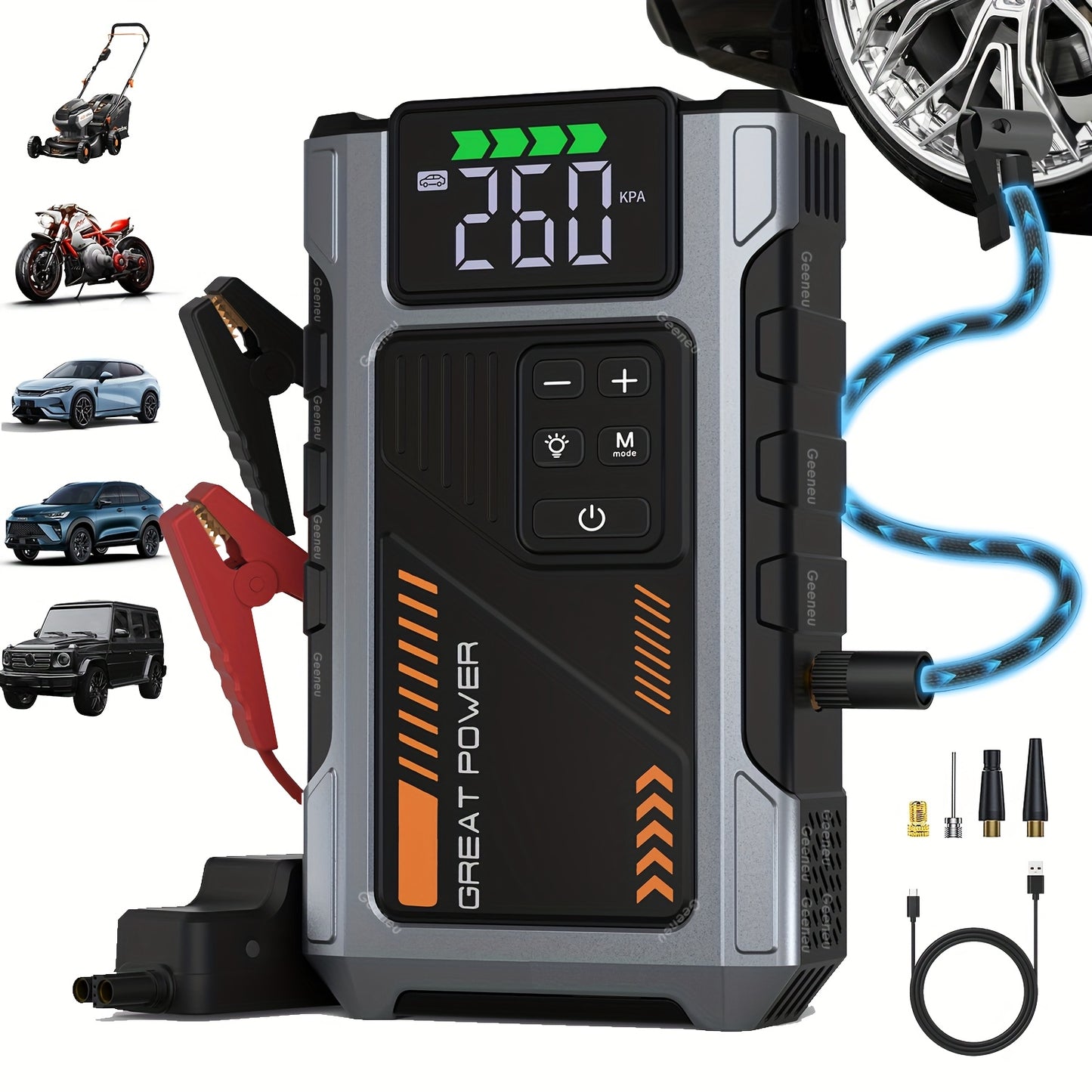 Revora 2-in-1 Emergency Jump Starter & Tyre Inflator