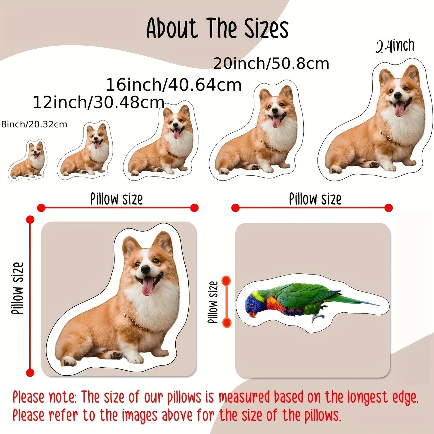 Personalised 3D Pet Photo Cushion – Custom Double-Sided Plush Pillow