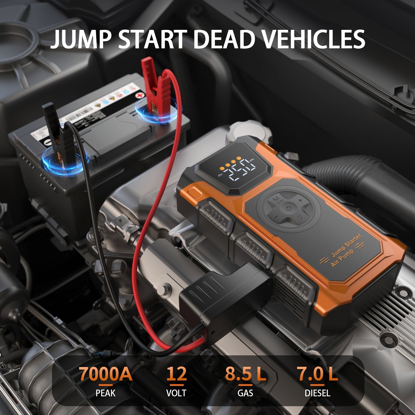 Revora 2-in-1 Emergency Jump Starter & Tyre Inflator