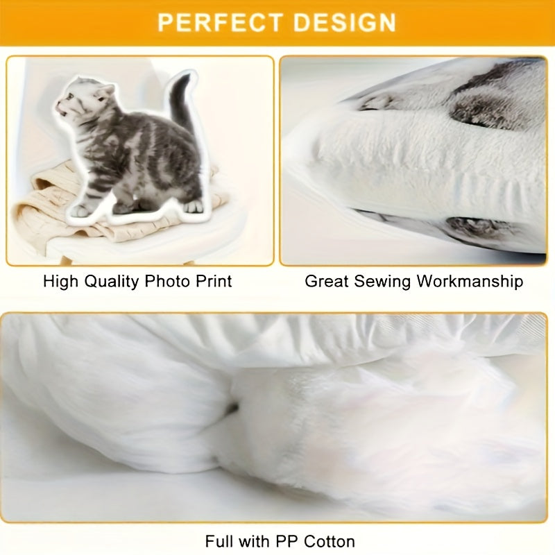 Personalised 3D Pet Photo Cushion – Custom Double-Sided Plush Pillow