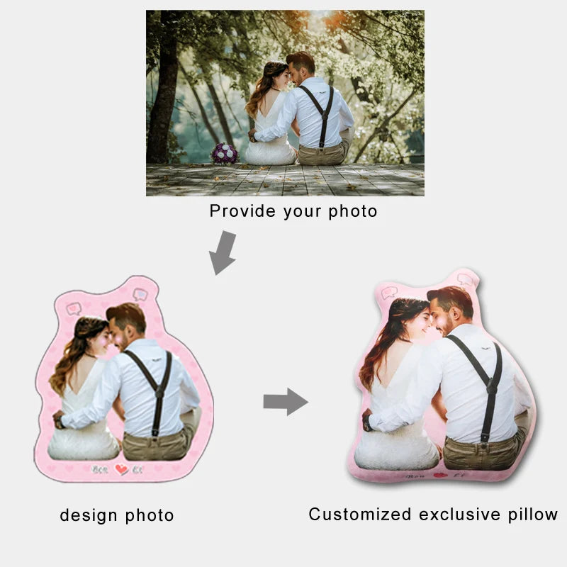Custom 3D Double-Sided Photo Cushion – Personalised Plush Pillow