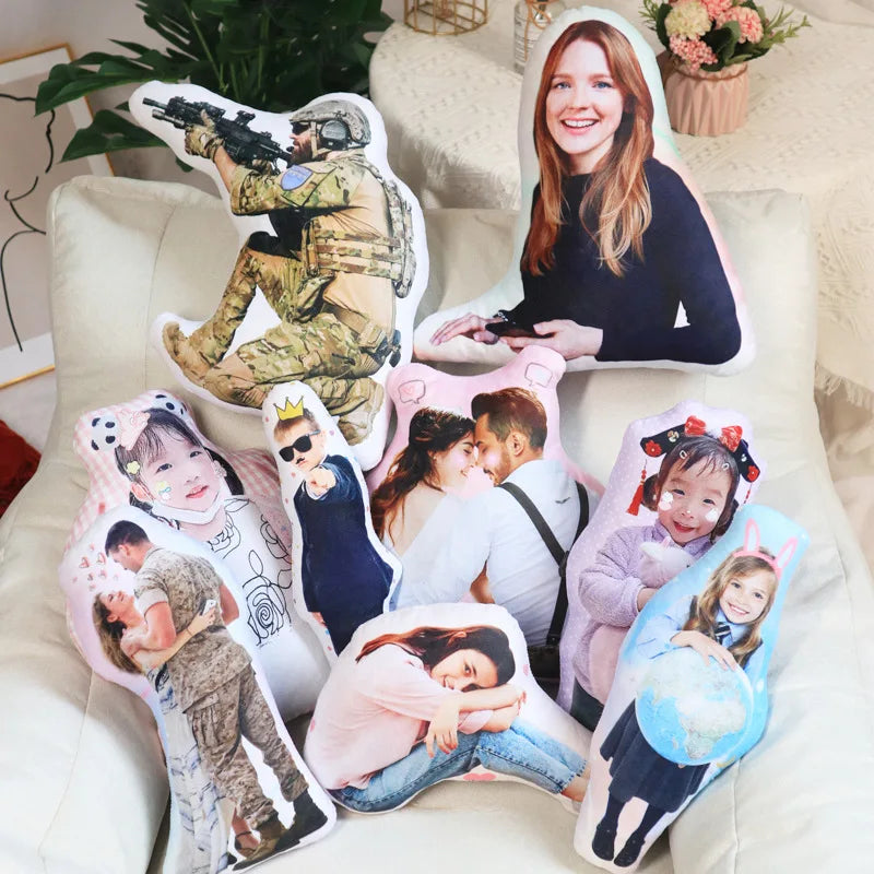 Custom 3D Double-Sided Photo Cushion – Personalised Plush Pillow
