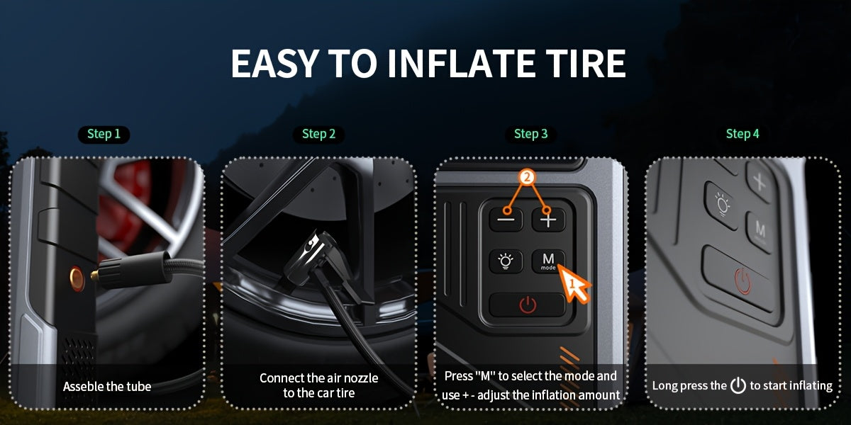 Revora 2-in-1 Emergency Jump Starter & Tyre Inflator