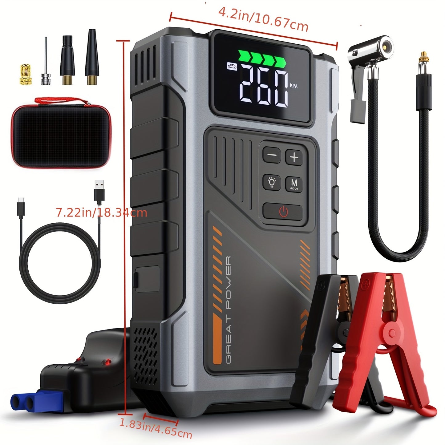 Revora 2-in-1 Emergency Jump Starter & Tyre Inflator