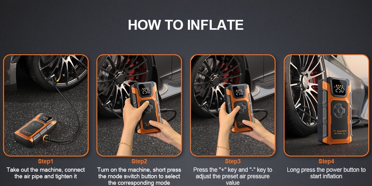 Revora 2-in-1 Emergency Jump Starter & Tyre Inflator