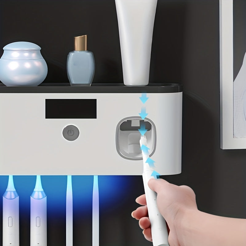 Revora GlowMount™ – Smart UV Toothbrush Dispenser & Sanitizer